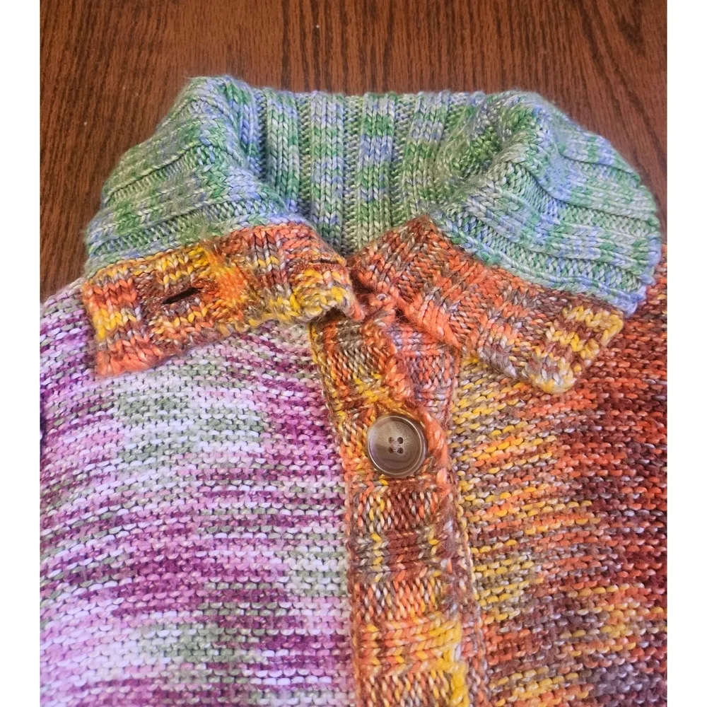 The Children's Place Girls' Multicolor Patchwork Style Knitted Cardigan